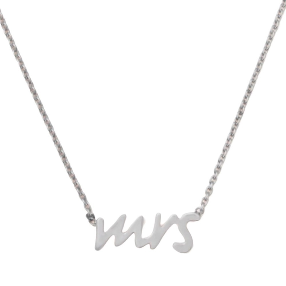 KATE SPADE • Silver Say Yes Mrs. Necklace